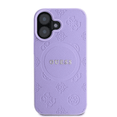 Guess Originalni ovitek GUHMP16SPSAPSMEU za iPhone 16 - MagSafe - Saffiano - vijola