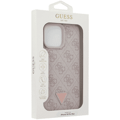 Guess Originalni ovitek GUHCP16XP4TDPP za iPhone 16 Pro Max - Leather - roza