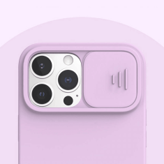 Onasi Lens Cover silikonski ovitek zaščita za iPhone 16 Pro - vijola