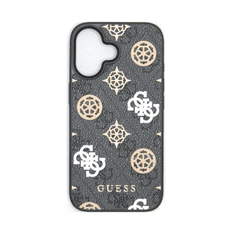 Guess Originalni ovitek GUHMP16SP4PWPK za iPhone 16 - MagSafe - Stamp - PU - črn