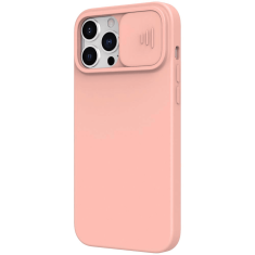 Onasi Lens Cover silikonski ovitek zaščita za iPhone 16 Pro Max - roza