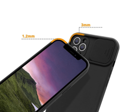 Onasi Lens Cover silikonski ovitek zaščita za iPhone 16 Plus - črn