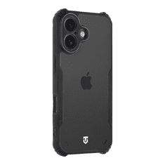 Tactical Quantum silikonski ovitek za iPhone 16 - prozorno črn