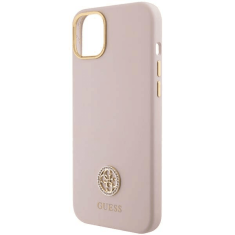 Guess GUHCP15SM4DGPP silikonski ovitek za iPhone 15 - roza