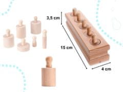 slomart Lesene uteži za valje montessori sorter