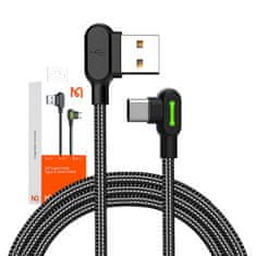 Mcdodo Kabel USB na USB-C Mcdodo CA-5280 LED, 0,5 m (črn)