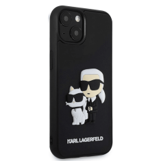 Karl Lagerfeld Originalen ovitek iPhone 15 Plus 6.7 - Full Bodies 3D - črna trda zaščita - KLHCP15M3DRKCNK