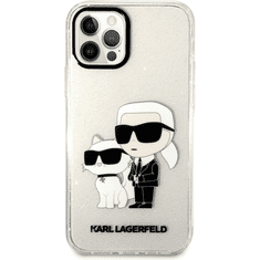 Karl Lagerfeld Originalen ovitek iPhone 12 / iPhone 12 Pro - Glitter IML NFT Full Bodies - prozoren ovitek z bleščicami - KLHCP12MHNKCTGT