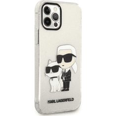 Karl Lagerfeld Originalen ovitek iPhone 12 / iPhone 12 Pro - Glitter IML NFT Full Bodies - prozoren ovitek z bleščicami - KLHCP12MHNKCTGT