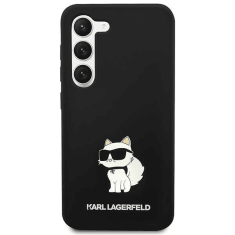 Karl Lagerfeld Originalen ovitek Samsung Galaxy S24 5G - IML NFT Choupette Body - črn silikonska zaščita - KLHCS24SSNCHBCK