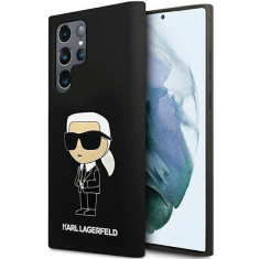 Karl Lagerfeld Originalen ovitek Samsung Galaxy S24 Ultra 5G - IML NFT Karls Full Body - črn silikonska zaščita - KLHCS24LSNIKBCK