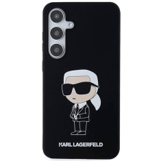 Karl Lagerfeld Originalen ovitek Samsung Galaxy S24 5G - IML NFT Karls Full Body - črn silikonska zaščita - KLHCS24SSNIKBCK