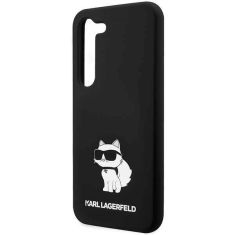 Karl Lagerfeld Originalen ovitek Samsung Galaxy S24 5G - IML NFT Choupette Body - črn silikonska zaščita - KLHCS24SSNCHBCK