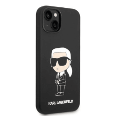 Karl Lagerfeld Originalen ovitek iPhone 14 Plus - IML NFT Karls Full Body - črn silikonska zaščita - KLHCP14MSNIKBCK