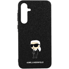 Karl Lagerfeld Originalen ovitek Samsung Galaxy A55 - Glitter IML NFT Iconic - črn ovitek z bleščicami - KLHCSA55GKNPSK