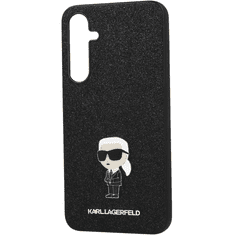 Karl Lagerfeld Originalen ovitek Samsung Galaxy A55 - Glitter IML NFT Iconic - črn ovitek z bleščicami - KLHCSA55GKNPSK