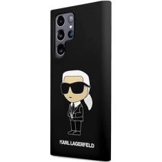 Karl Lagerfeld Originalen ovitek Samsung Galaxy S24 Ultra 5G - IML NFT Karls Full Body - črn silikonska zaščita - KLHCS24LSNIKBCK