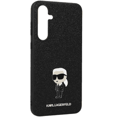 Karl Lagerfeld Originalen ovitek Samsung Galaxy A55 - Glitter IML NFT Iconic - črn ovitek z bleščicami - KLHCSA55GKNPSK