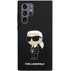 Karl Lagerfeld Originalen ovitek Samsung Galaxy S24 Ultra 5G - IML NFT Karls Full Body - črn silikonska zaščita - KLHCS24LSNIKBCK