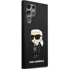 Karl Lagerfeld Originalen ovitek Samsung Galaxy S24 Ultra 5G - IML NFT Karls Full Body - črn silikonska zaščita - KLHCS24LSNIKBCK