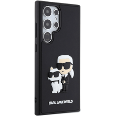 Karl Lagerfeld Originalen ovitek Samsung Galaxy S24 Ultra 5G - IML NFT Karls Full Body - črn silikonska zaščita - KLHCS24L3DRKCNK