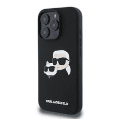 Karl Lagerfeld Originalen ovitek iPhone 16 Pro Max - IML NFT Heads - črn silikonska zaščita MagSafe - KLHMP16XSKCHPPLK