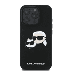 Karl Lagerfeld Originalen ovitek iPhone 16 Pro Max - IML NFT Heads - črn silikonska zaščita MagSafe - KLHMP16XSKCHPPLK