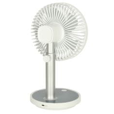 slomart Brezžični namizni ventilator 30cm bele barve