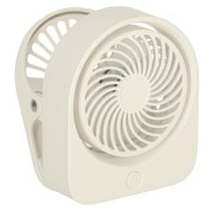 slomart Brezžični namizni ventilator USB 11,5 cm bele barve