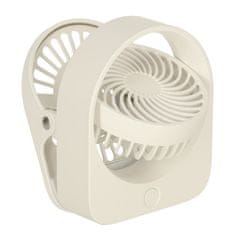 slomart Brezžični namizni ventilator USB 11,5 cm bele barve