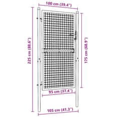 Vidaxl Vrata za ograjo iz jekla 100x175 cm zelena