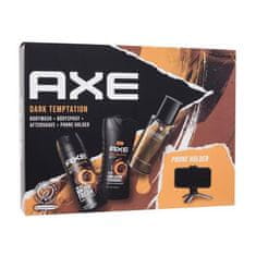 Axe Dark Temptation Set gel za prhanje 250 ml + deodorant 150 ml + vodica po britju 100 ml + držalo za telefon za moške