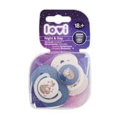 LOVI Night & Day Dynamic Soother Boy 18m+ silikonska dinamična duda 2 kos