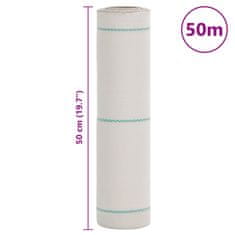 Vidaxl Membrana proti plevelu bela 0,5x50 m PP