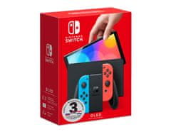 Nintendo Switch OLED igralna konzola, neon modra/rdeča