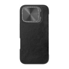 Nillkin Etui Nillkin Qin Prop usnje za iPhone 16 Pro Max (črni)
