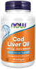 NOW Foods Cod liver oil -Olje jeter polenovke 1000mg (90 mehkih kapsul)