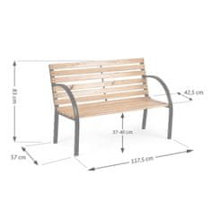 ACTIVESHOP Park klop z naslonom 117,5 x 83 x 57 cm Luca Sofotel