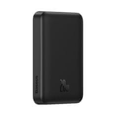 Noah Mini powerbank 10000 mAh z induktivnim polnjenjem MagSafe 15W PD QC 20W črn