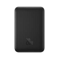 Noah Mini powerbank 10000 mAh z induktivnim polnjenjem MagSafe 15W PD QC 20W črn