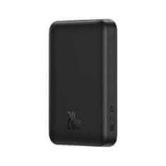 Noah Mini powerbank 10000 mAh z induktivnim polnjenjem MagSafe 15W PD QC 20W črn