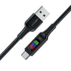 PRO Kabel USB-A - USB-C 60W z zaslonom 1,2 m črn