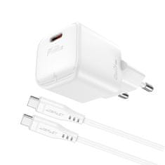 Noah Mini polnilec PD 20W GaN + kabel USB-C bele barve