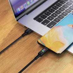 PRO Kabel USB-A - USB-C 60W z zaslonom 1,2 m črn