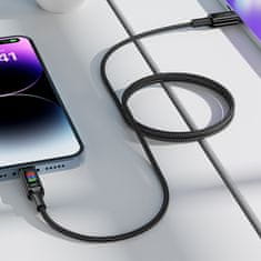 PRO USB-C - USB-C 100W kabel z zaslonom 1,2 m črn