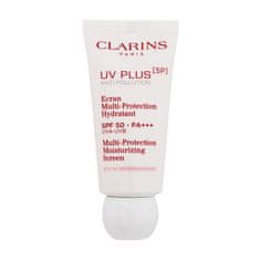 Clarins UV Plus 5P Multi-Protection Moisturizing Screen SPF50 zaščitni in vlažilen fluid za obraz 50 ml Odtenek rose za ženske