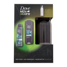 Dove Men + Care Eucalyptus + Mint Set gel za prhanje Men Care Eukalyptus Mint 250 ml + antiperspirant Men Care Eukalyptus Mint 72H 150 ml + plastenka za vodo za moške