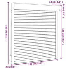 Vidaxl Rolete iz aluminija 130x140 cm antracitne