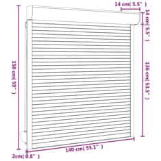 Vidaxl Rolete iz aluminija 140x150 cm bele