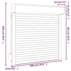 Vidaxl Rolete iz aluminija 100x100 cm antracitne